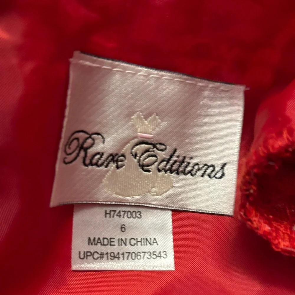 Rare Editions Sparkling Red Girls Formal Dress! WORN ONCE 🔥! - Picture 2 of 3